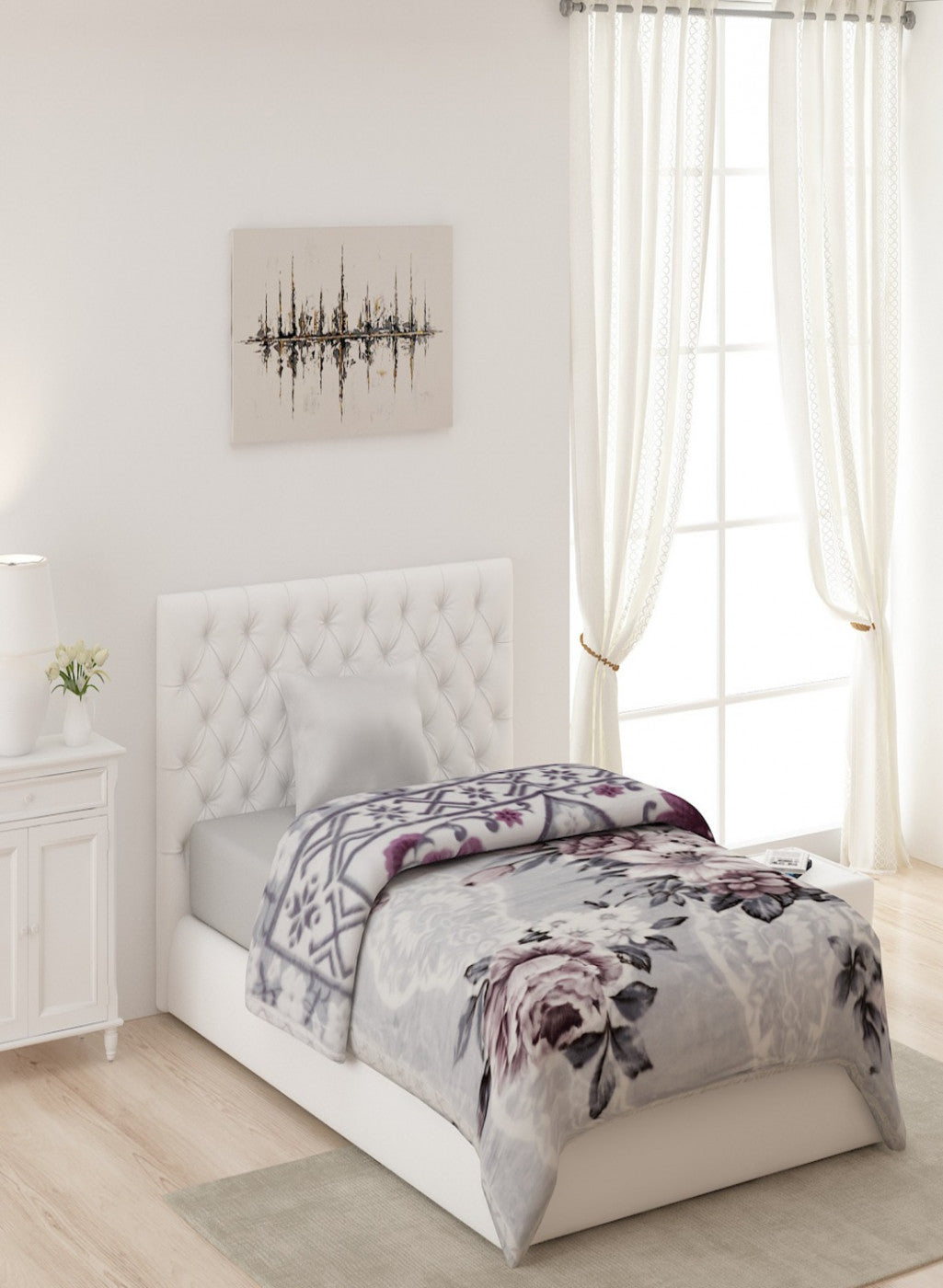 Buy Single Bed Multicolor Mink Blanket 2 Ply Online in India Monte