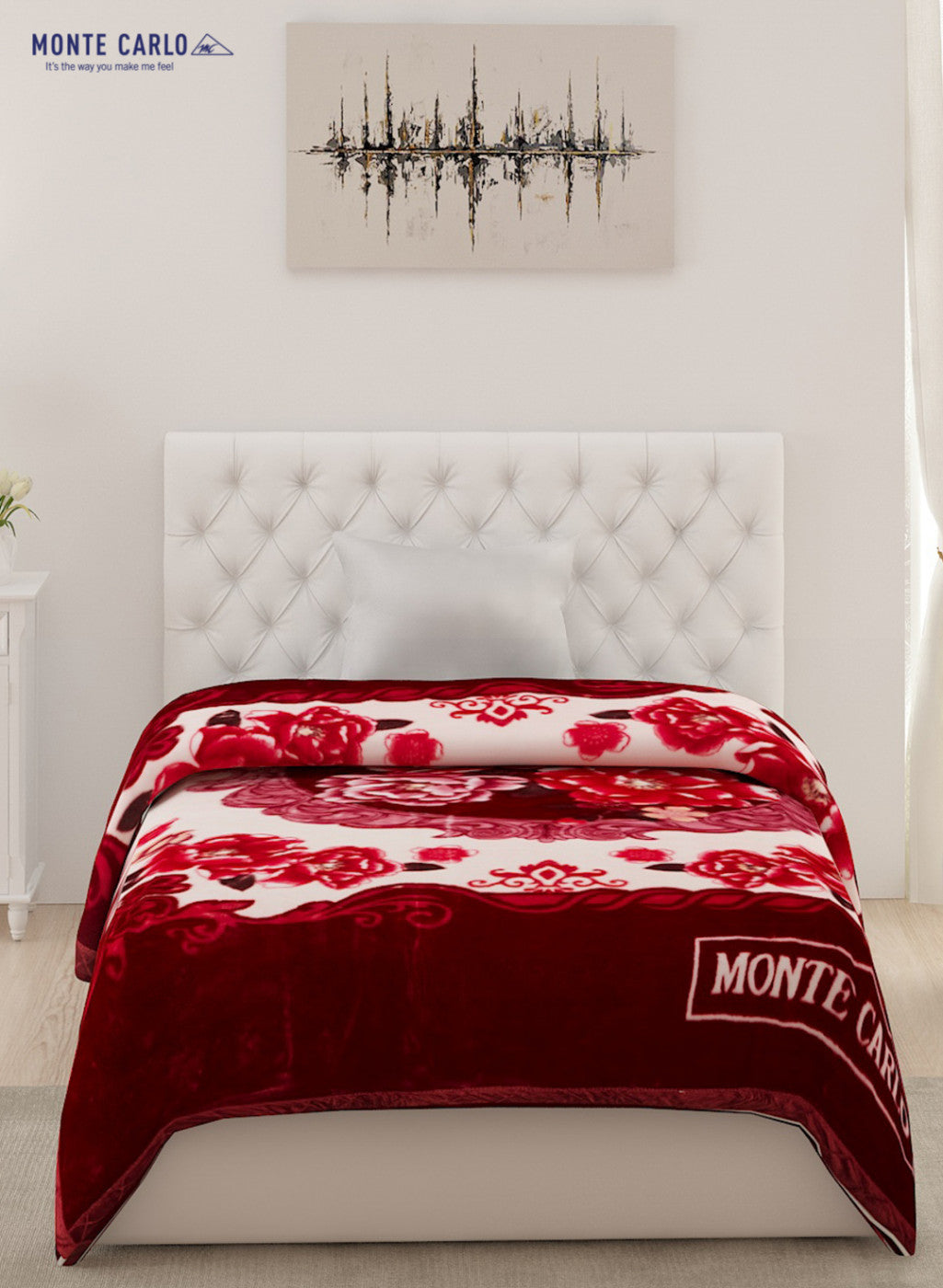 Single Bed Multicolor Mink Blanket - 2 Ply