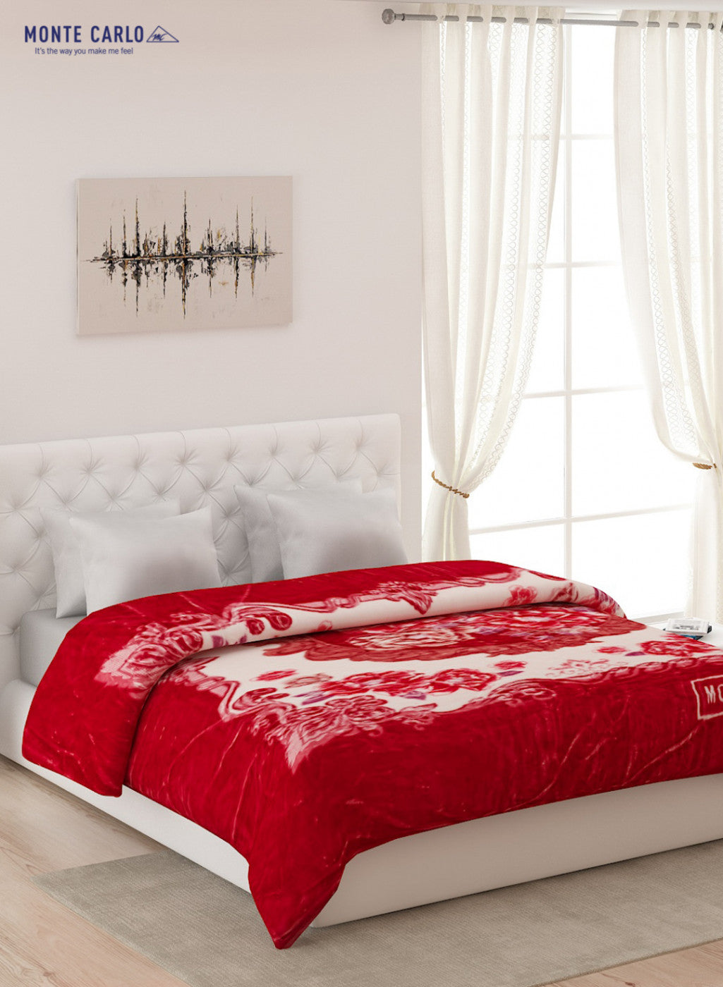 Double Bed Multicolor Mink Blanket - 2 Ply