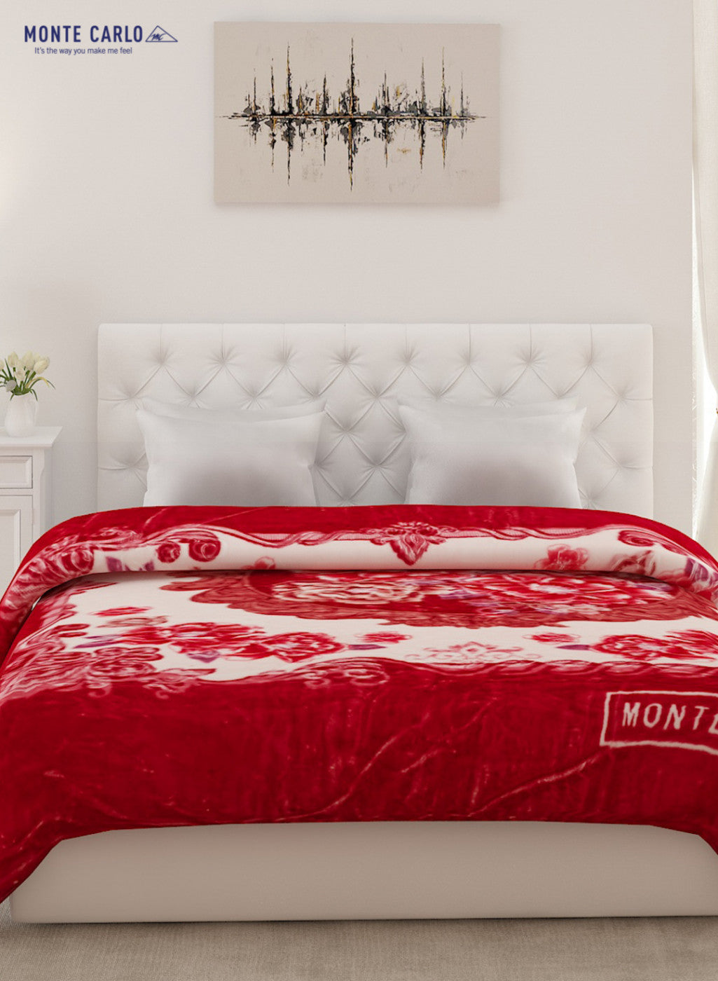 Double Bed Multicolor Mink Blanket - 2 Ply