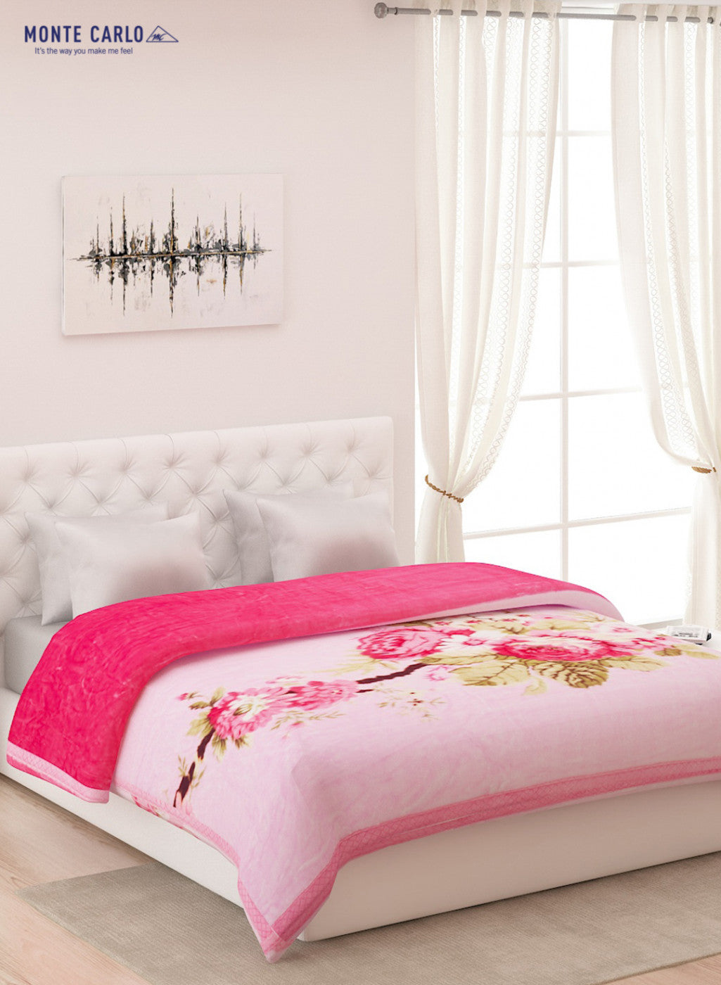 Printed Mink Double Blanket for Mild Winter -2 Ply