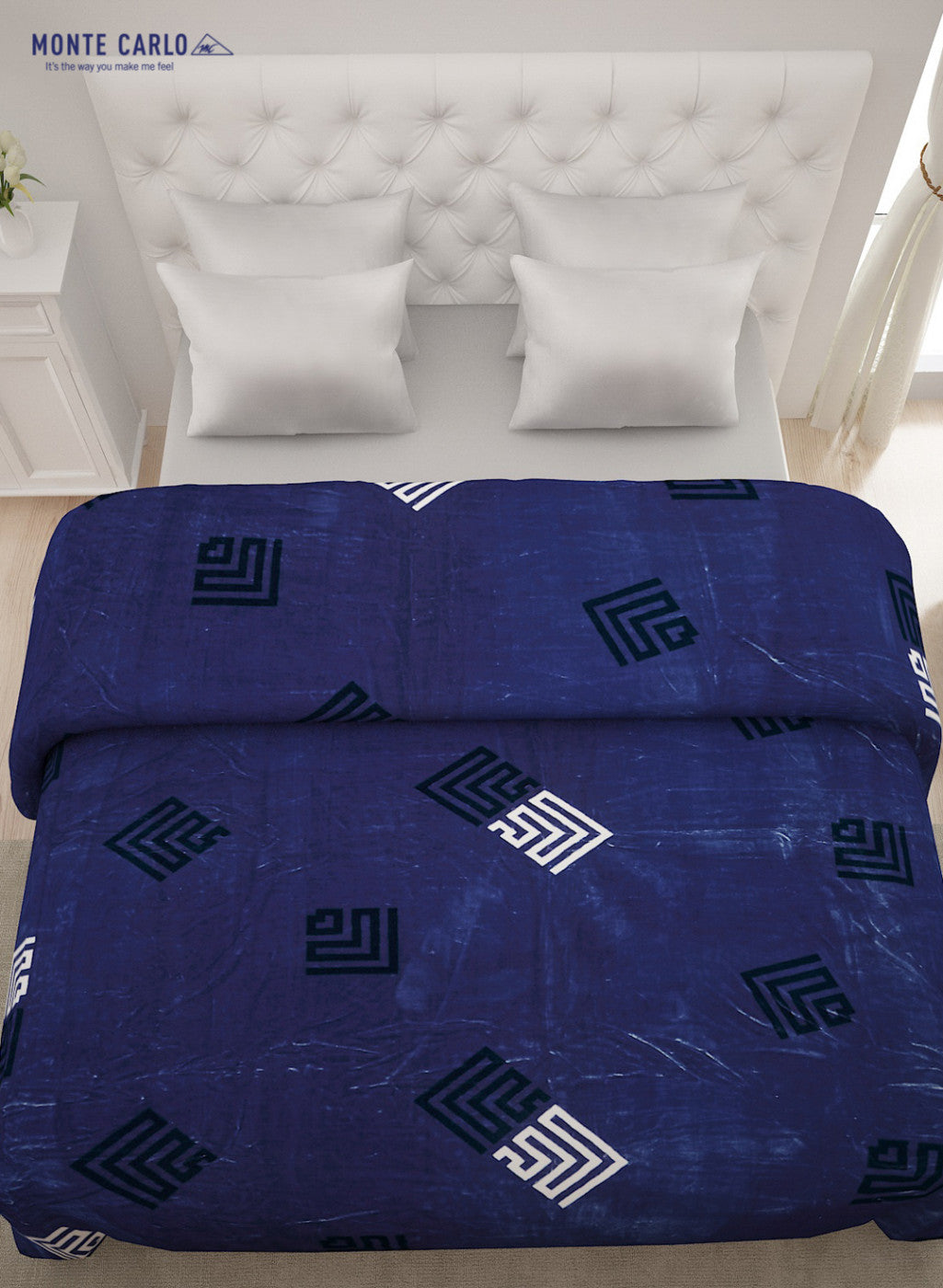 Printed Mink Double Blanket for AC Room -1 Ply
