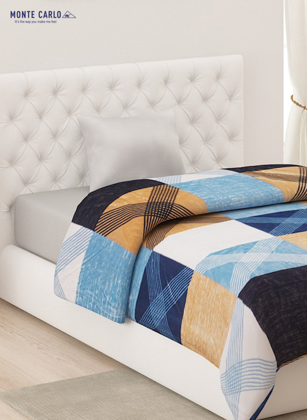 Printed Mink Single Blanket for AC Room -1 Ply