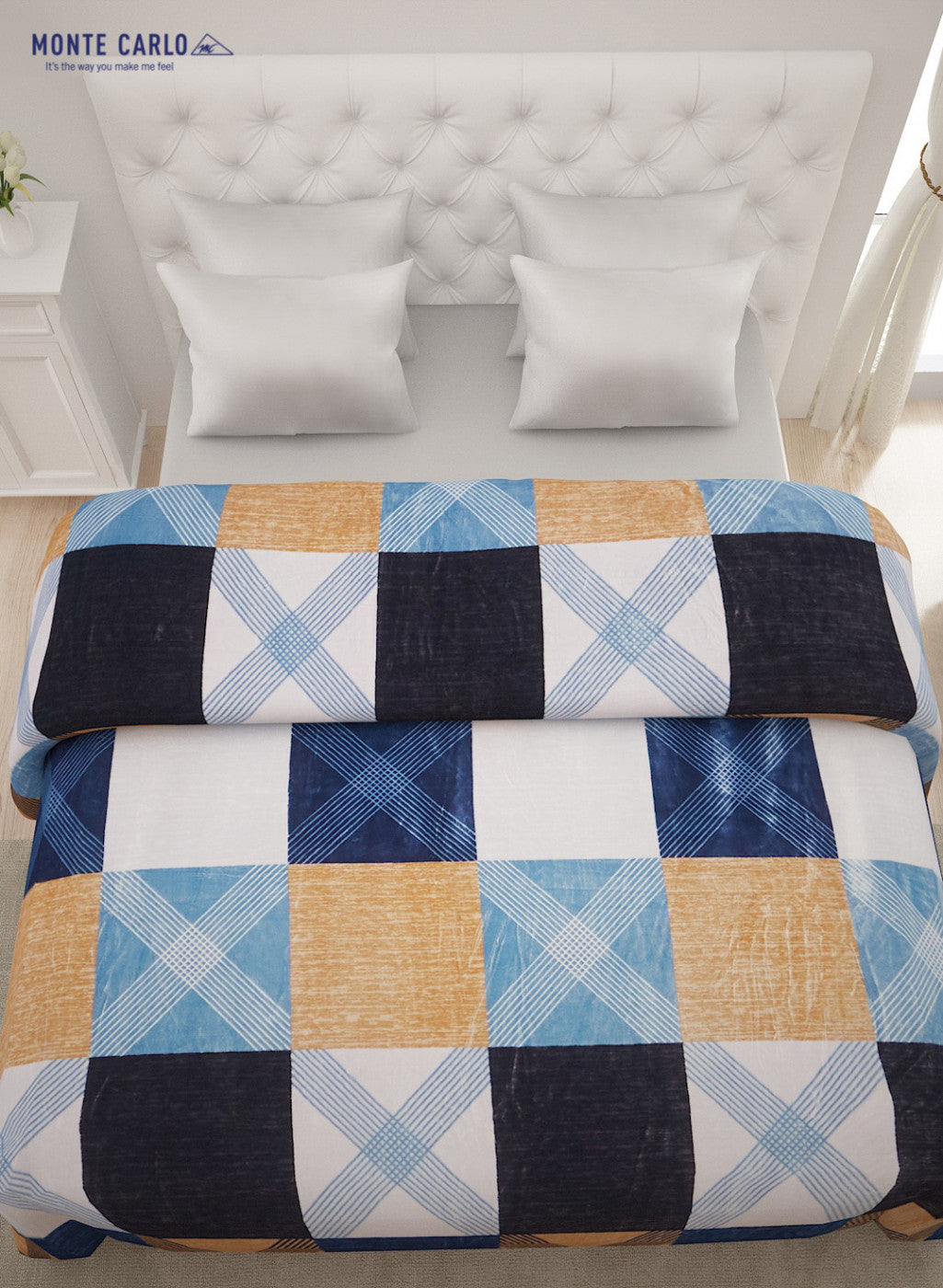 Printed Mink Double Blanket for AC Room -1 Ply
