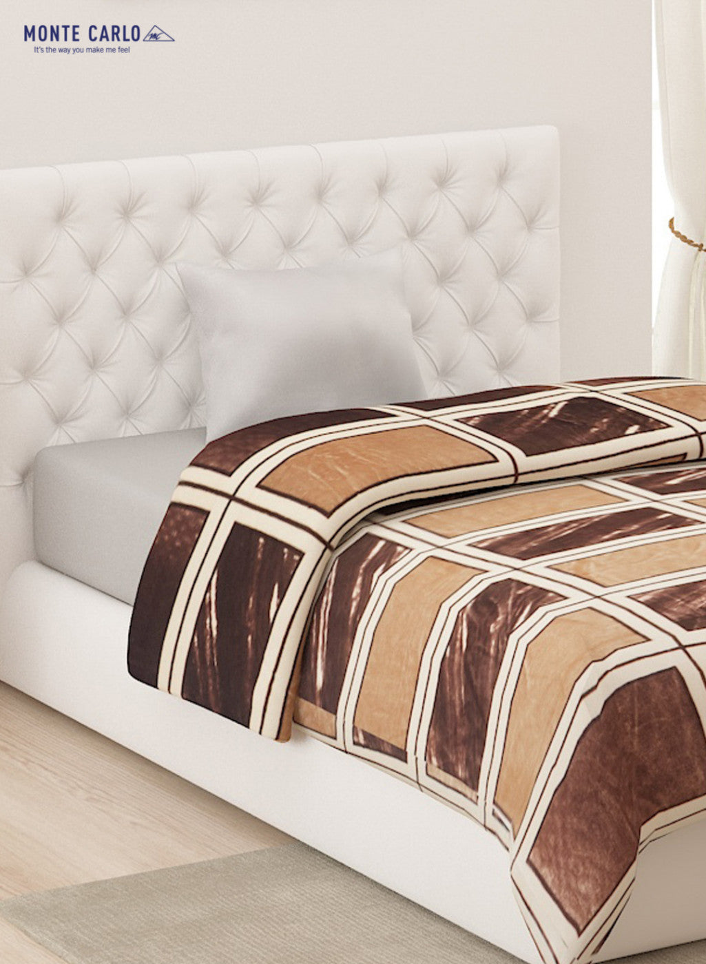 Printed Mink Single Blanket for AC Room -1 Ply