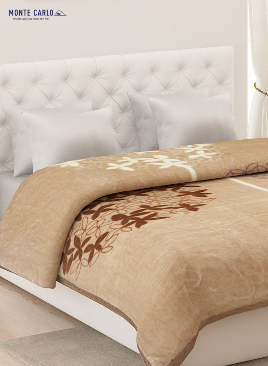 Printed Mink Double Blanket for Mild Winter -1 Ply