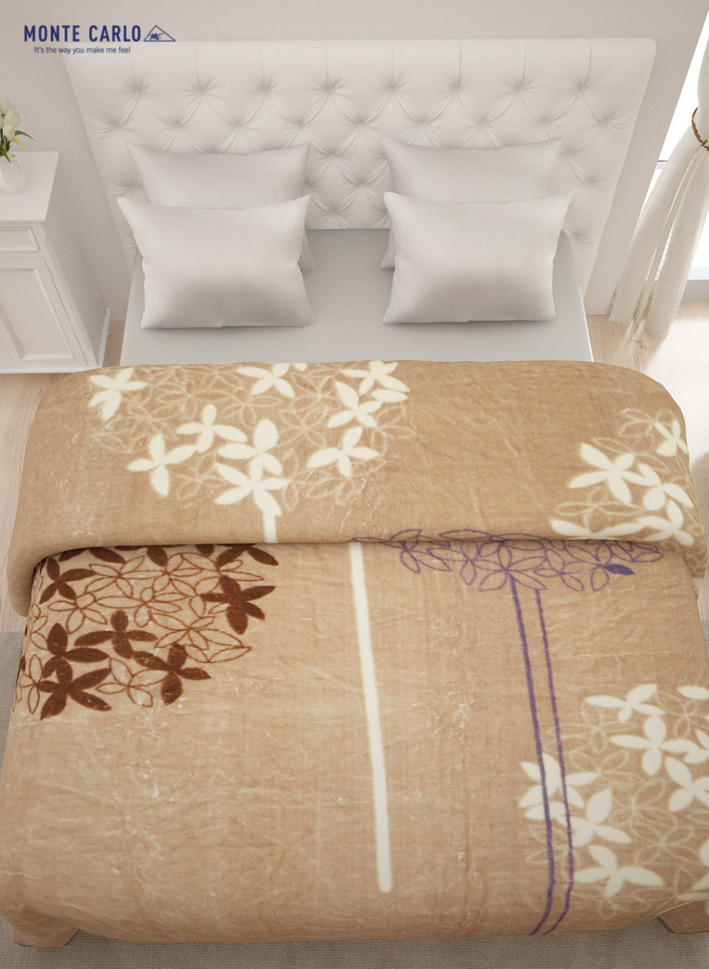 Printed Mink Double Blanket for Mild Winter -1 Ply
