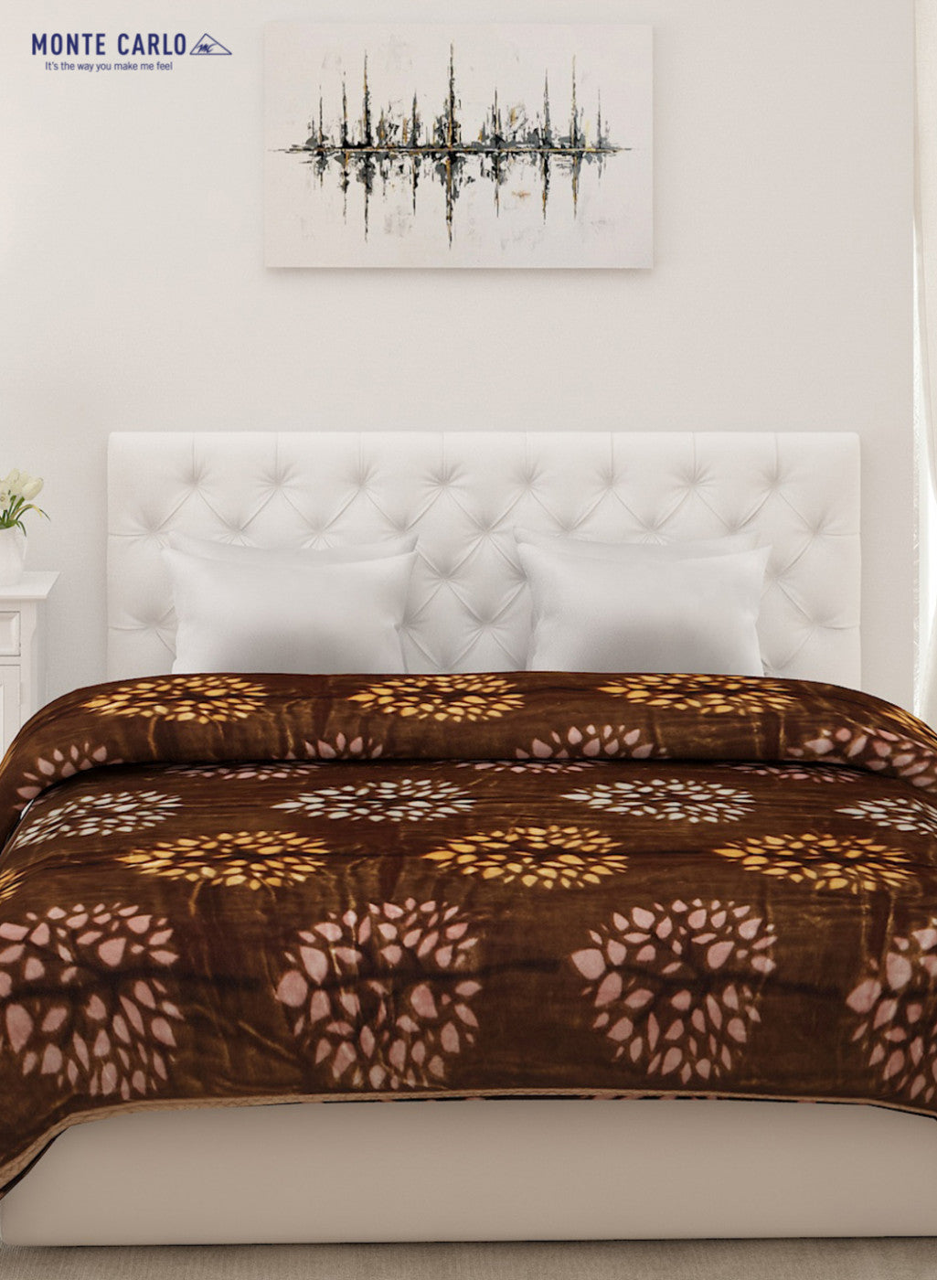 Printed Mink Double Blanket for Mild Winter -2 Ply