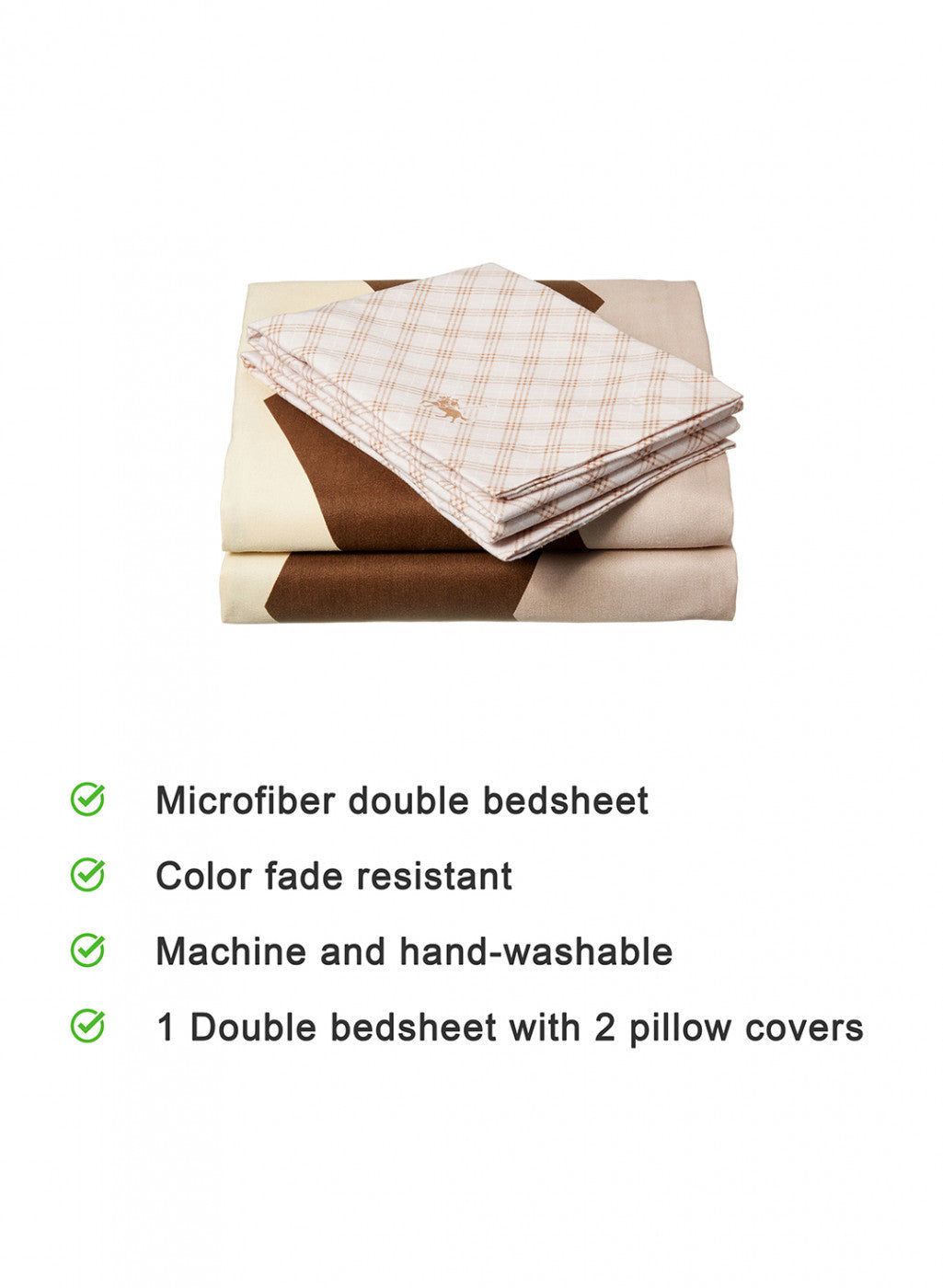 Multi Color 130 GSM Bedsheet with 2 Pillow Covers