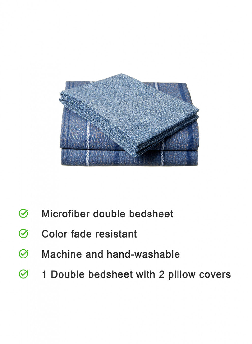 Multi Color 130 GSM Bedsheet with 2 Pillow Covers