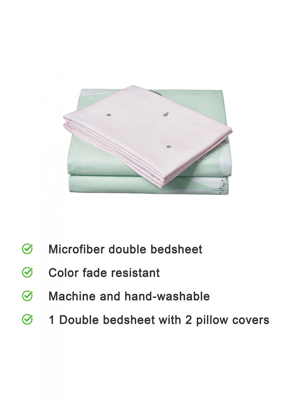 Multi Color 130 GSM Bedsheet with 2 Pillow Covers