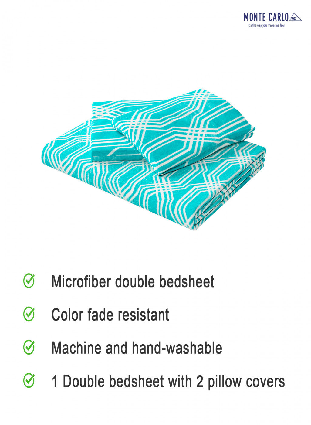 Multicolor 250 GSM Bedsheet with 2 Pillow Covers (Juhi)