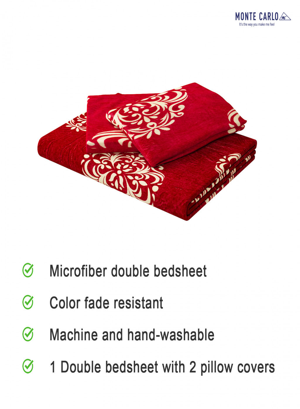 Multicolor 250 GSM Bedsheet with 2 Pillow Covers (Juhi)