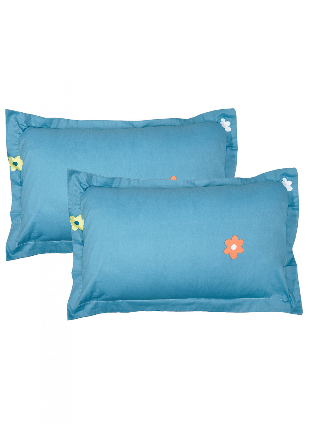 Multi Color 128/68 TC Bedsheet with 2 Pillow Covers