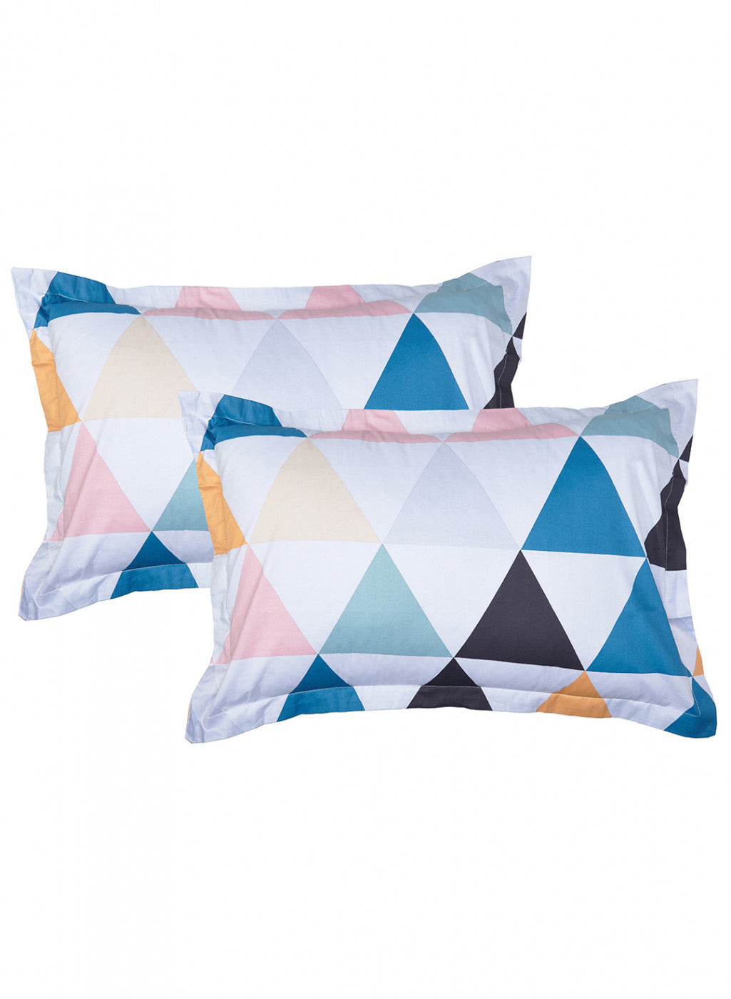 Multi Color 128/68 TC Bedsheet with 2 Pillow Covers