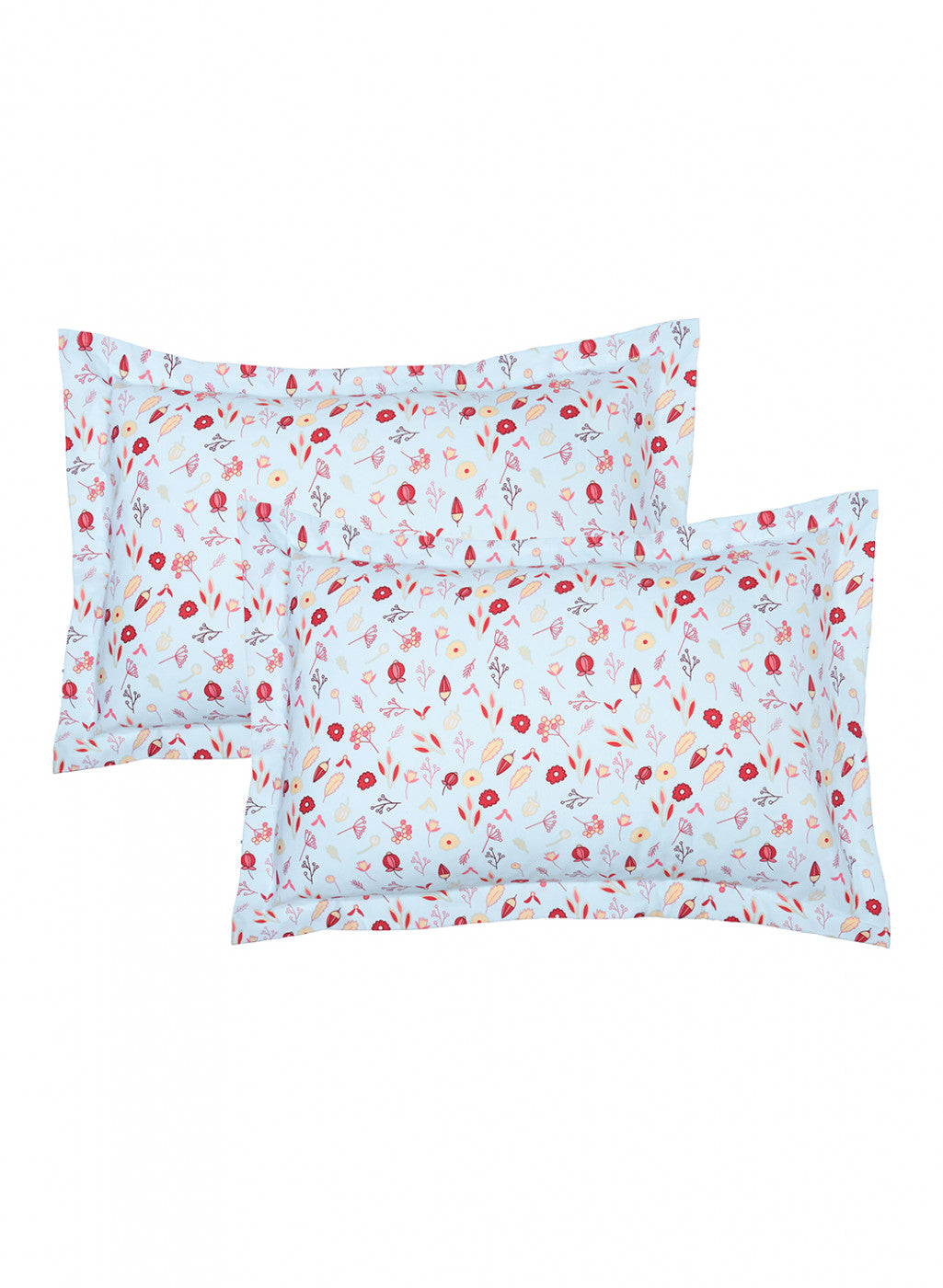 Multi Color 130 GSM Bedsheet with 2 Pillow Covers + 1 Duvet