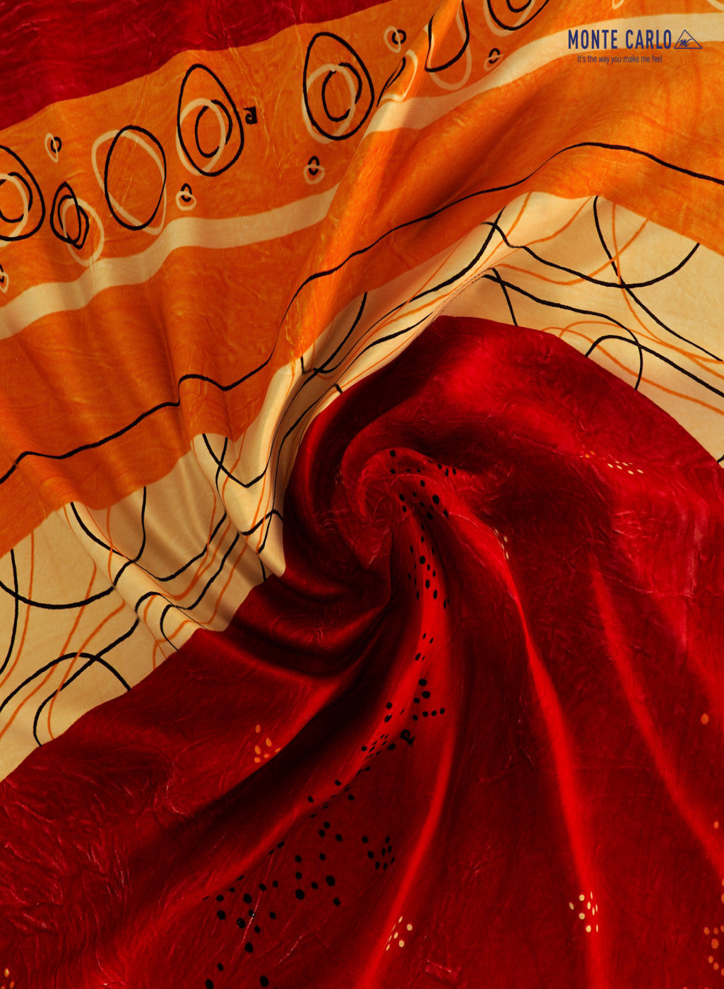 Multicolor 280 GSM Bedsheet with 2 Pillow Covers (Ruby Gold)