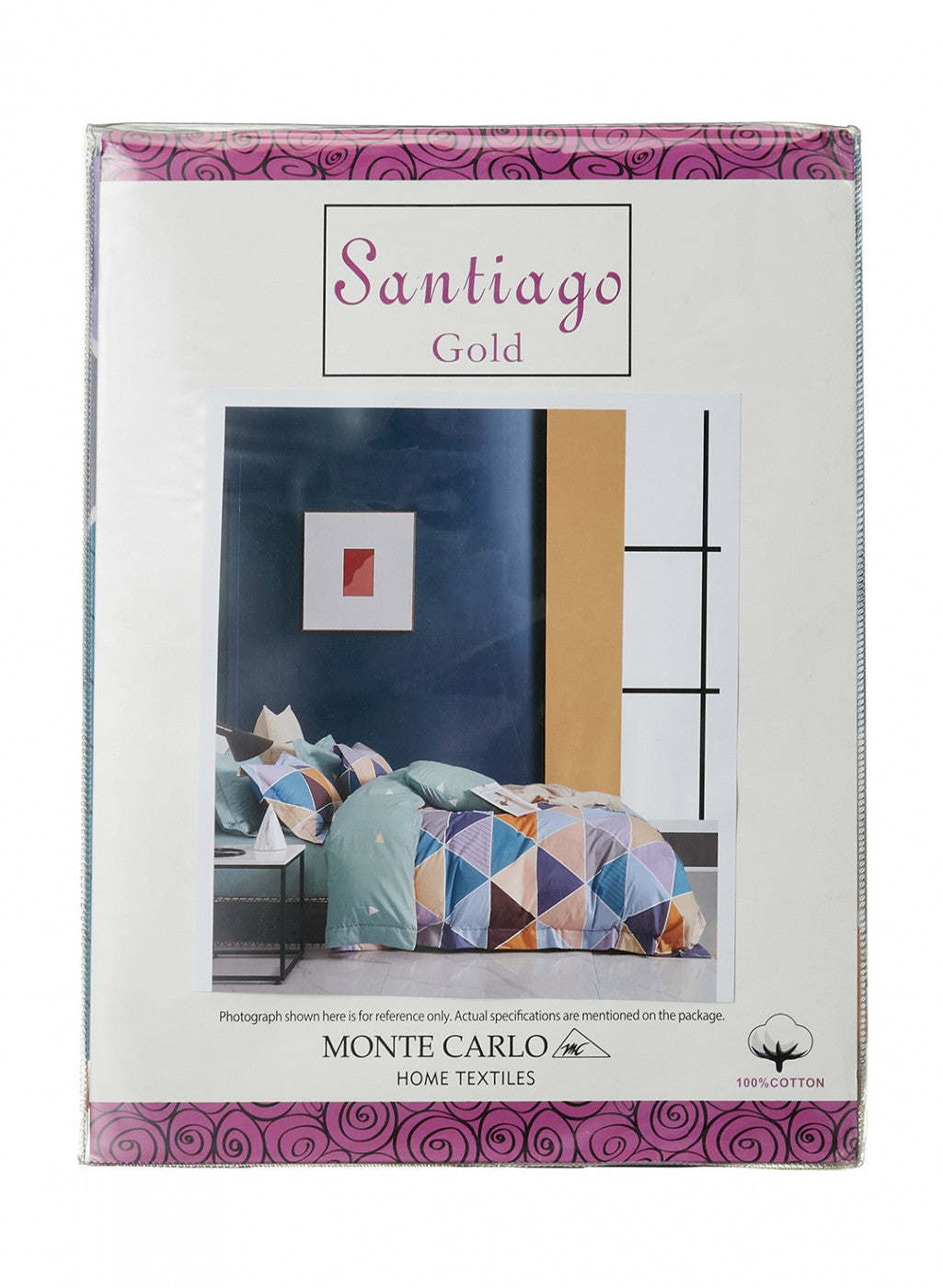 Multi Color 128/68 TC Bedsheet with 2 Pillow Covers