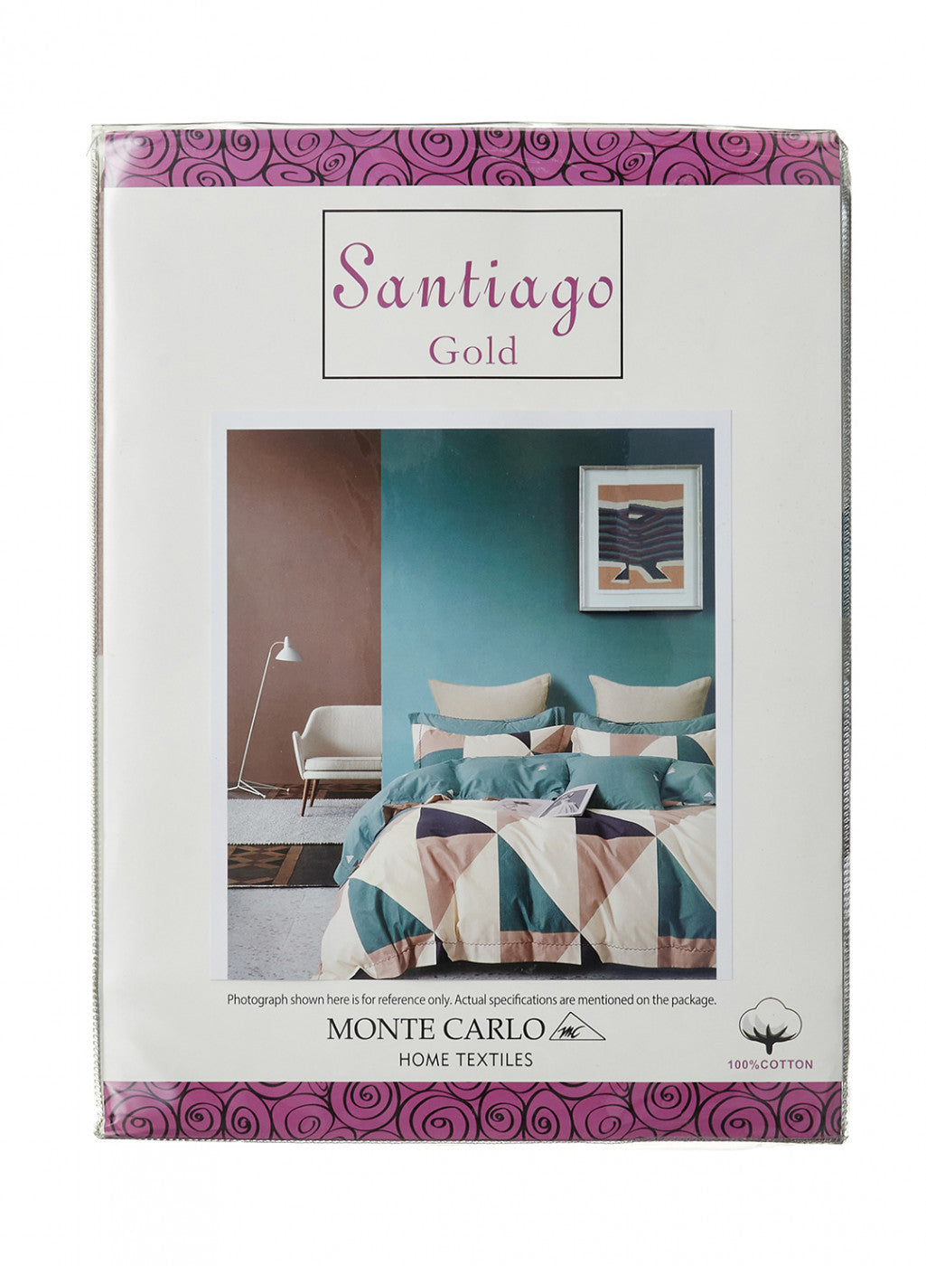 Multi Color 128/68 TC Bedsheet with 2 Pillow Covers