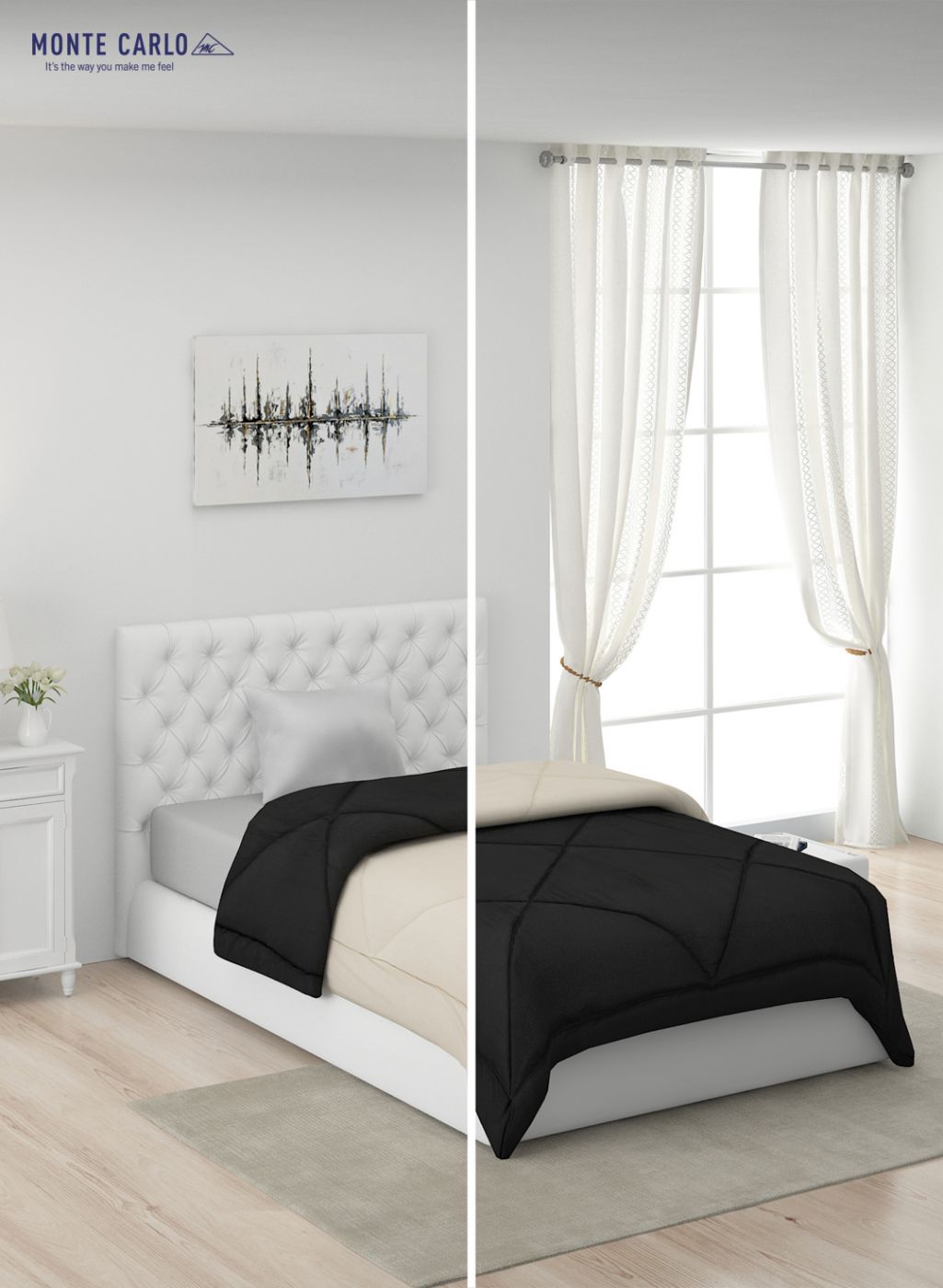 Solid Microfibre Single Comforter for Mild Winter