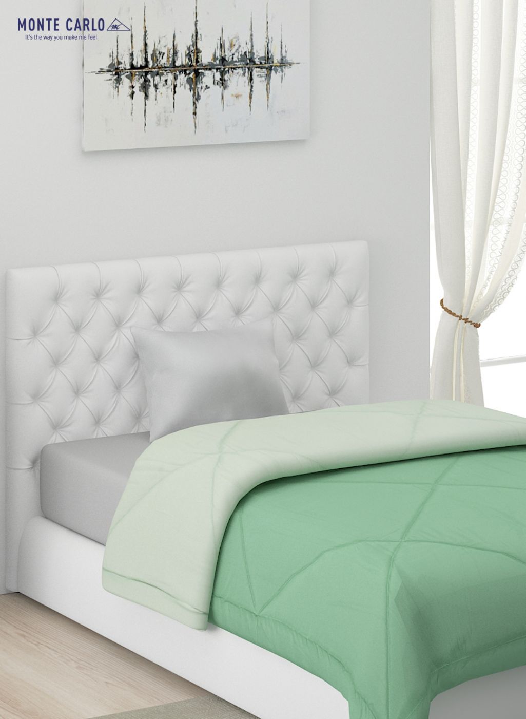 Solid Microfibre Single Comforter for Mild Winter