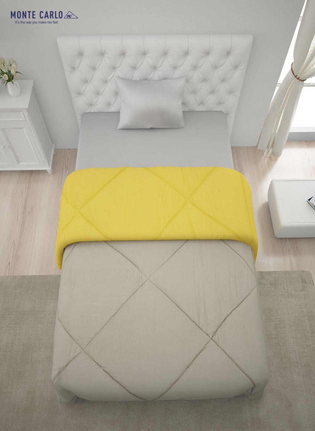 Solid Microfibre Single Comforter for Mild Winter