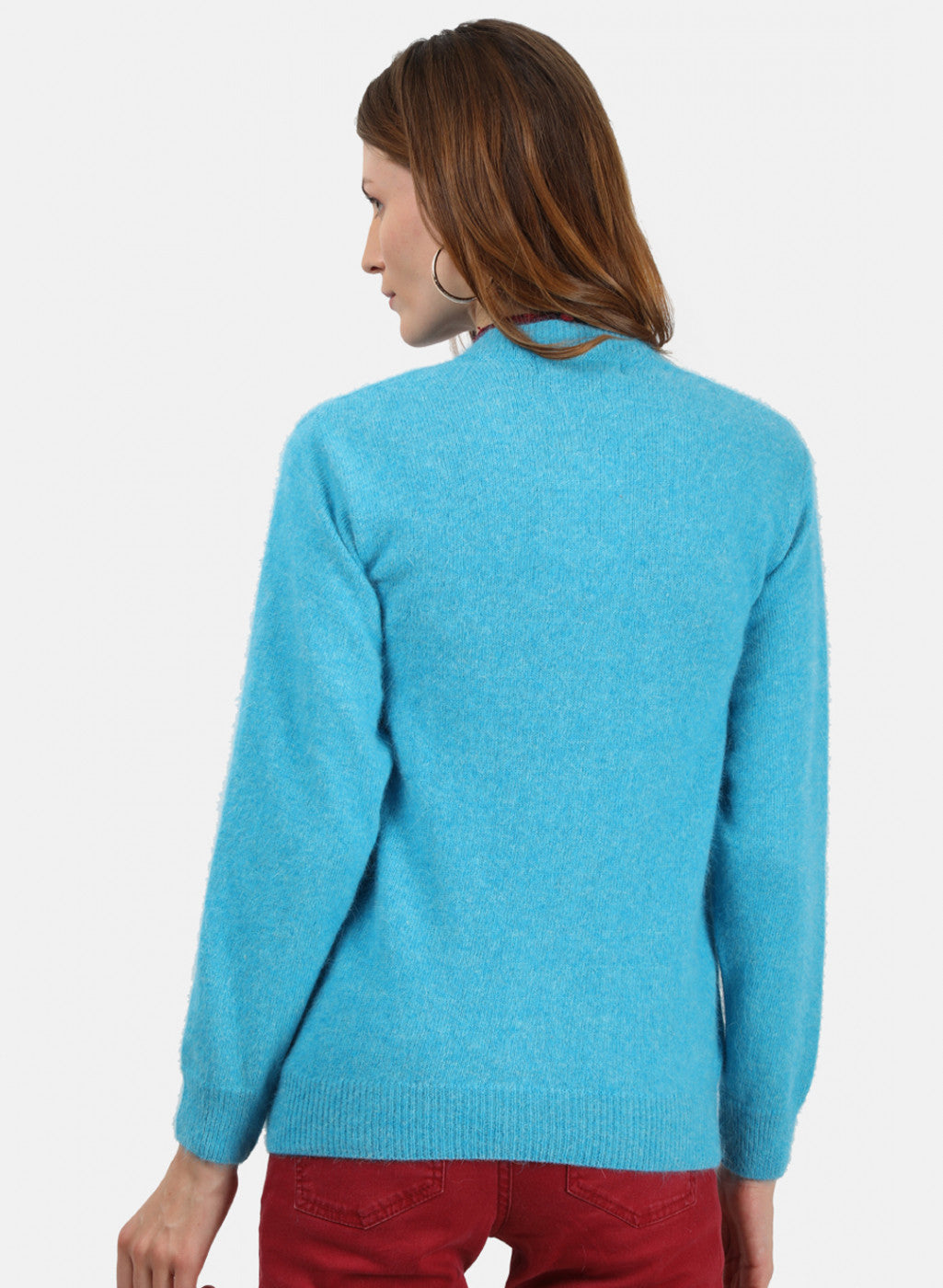 Women Blue Solid Cardigan