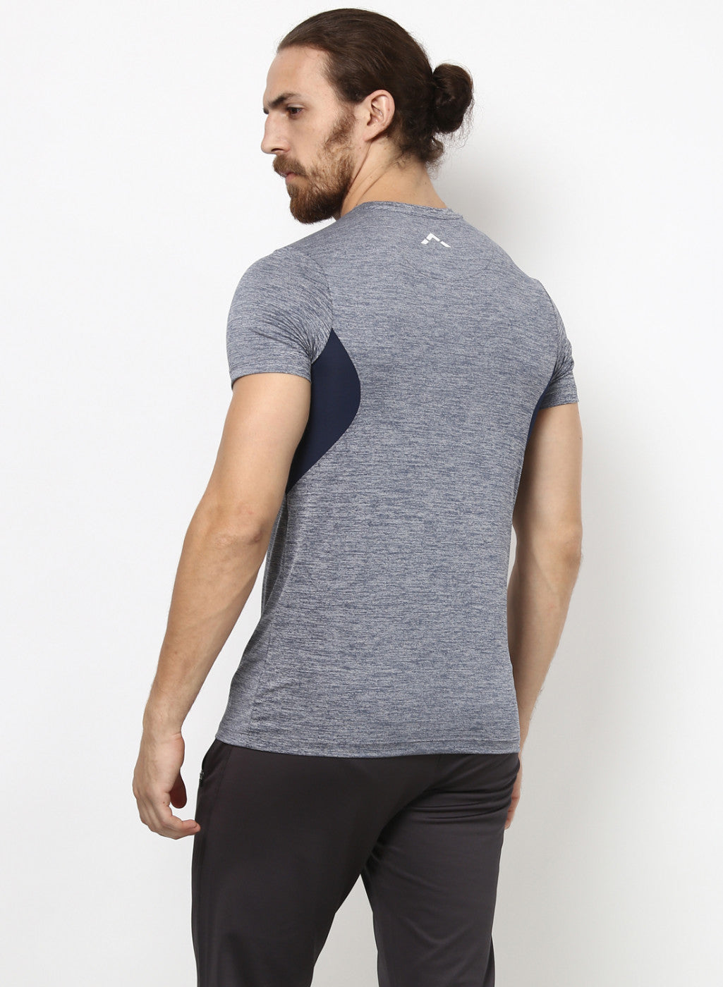 Rockit Grey Milange Round Neck Smart Fit T-Shirt