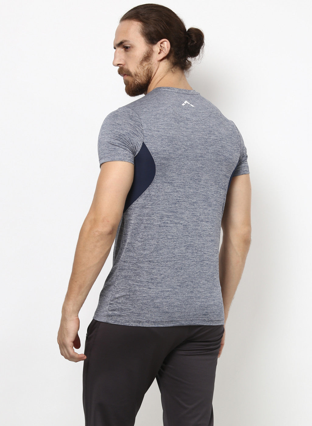Rock.it Grey Milange Round Neck Smart Fit T-Shirt