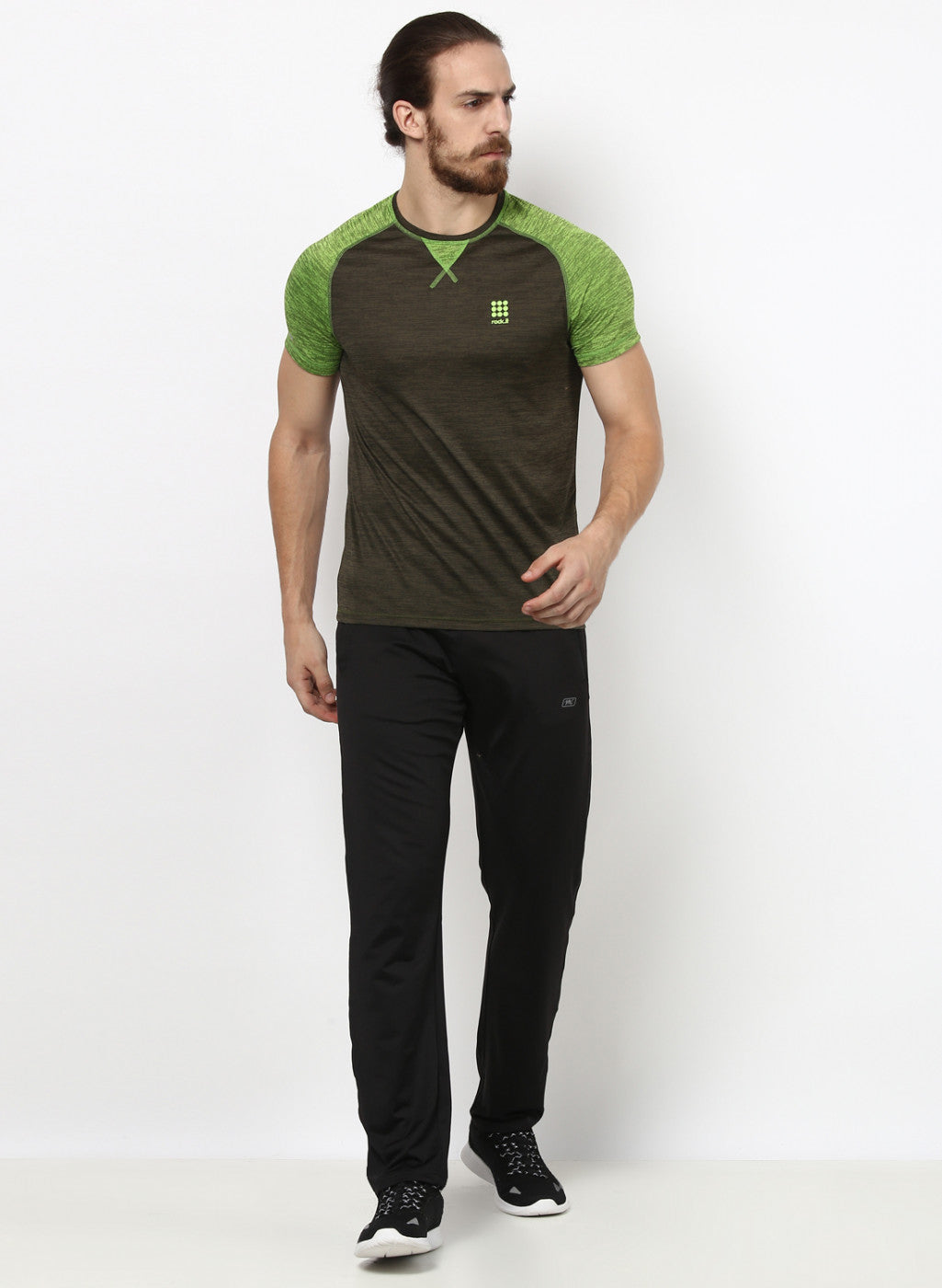 Rock.it Olive Round Neck Smart Fit T-Shirt