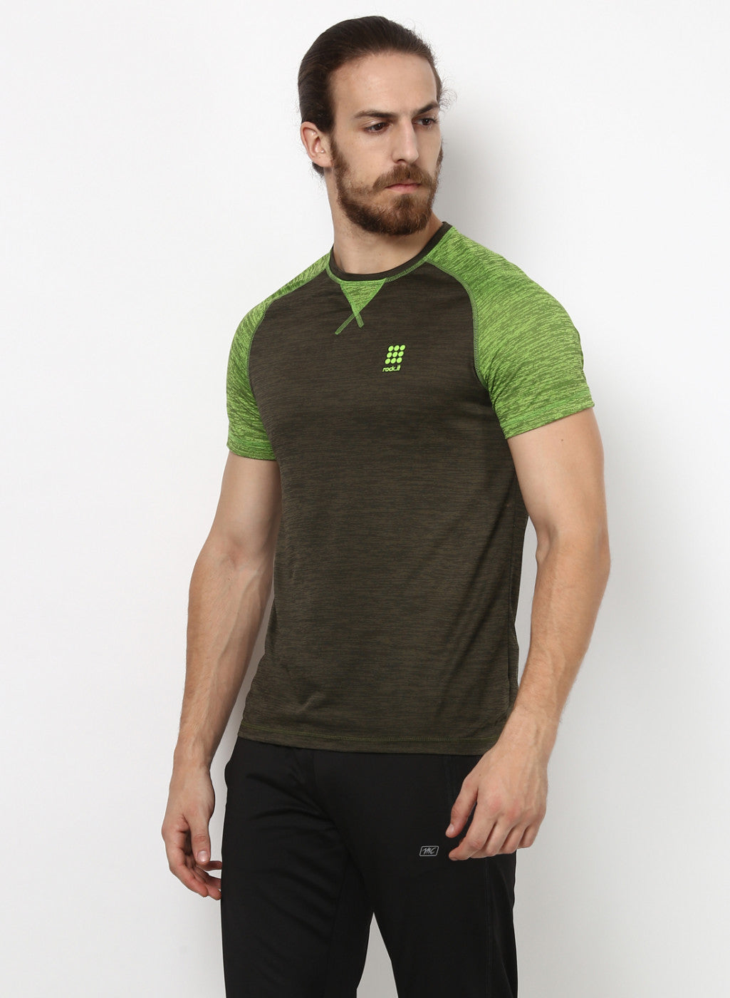 Rock.it Olive Round Neck Smart Fit T-Shirt