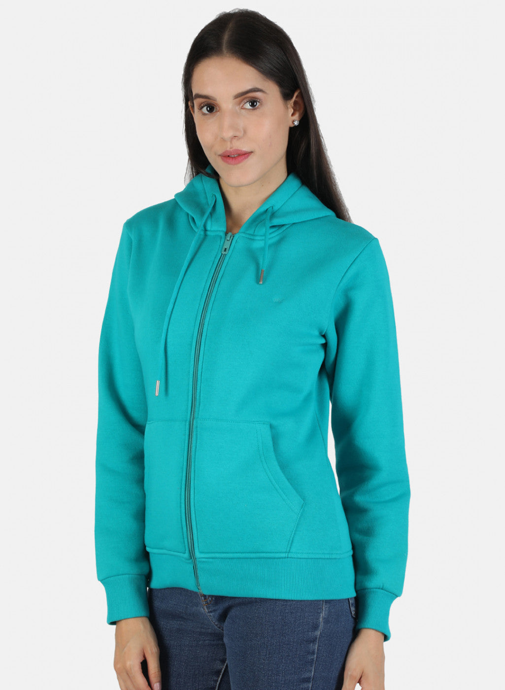 Women Blue Solid Sweatshirt
