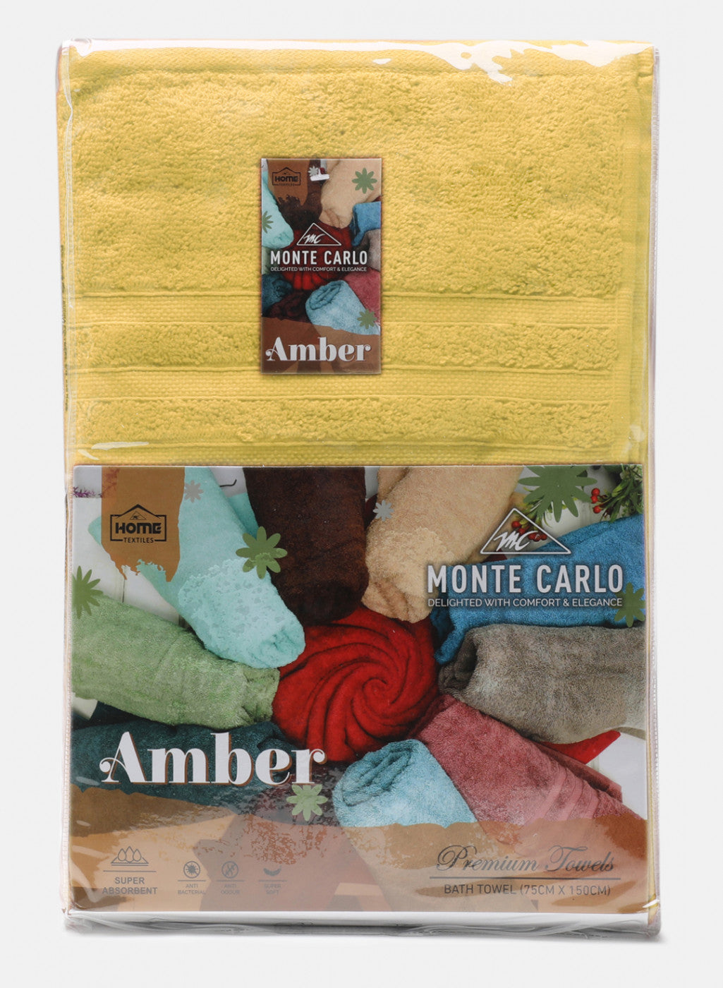 Yellow Cotton 525 GSM Bath Towel