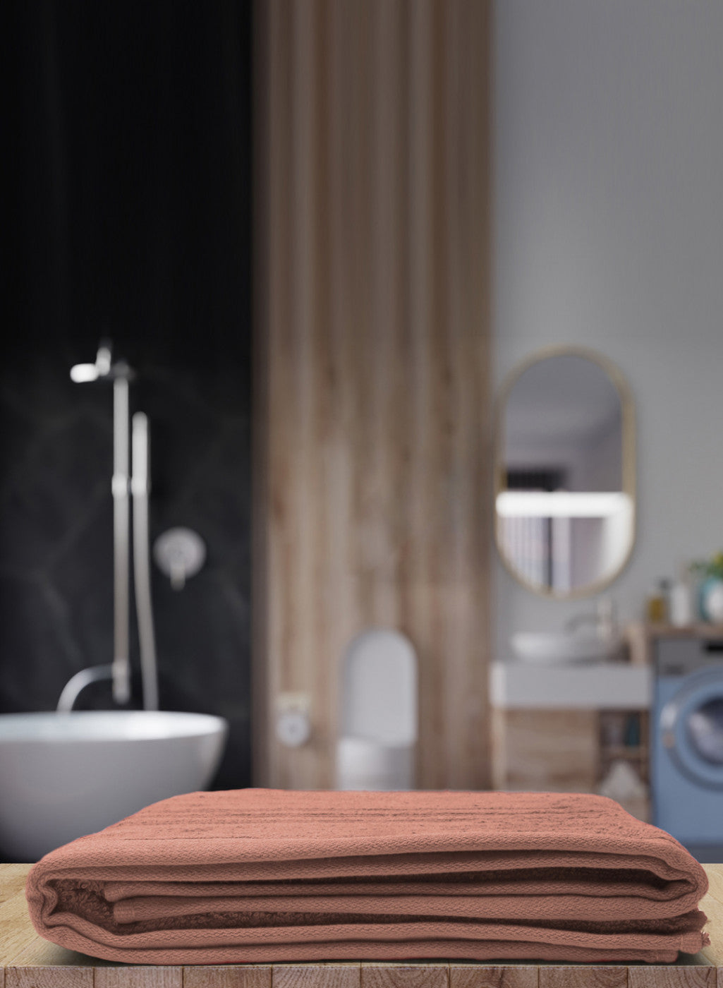 Brown Cotton 525 GSM Bath Towel