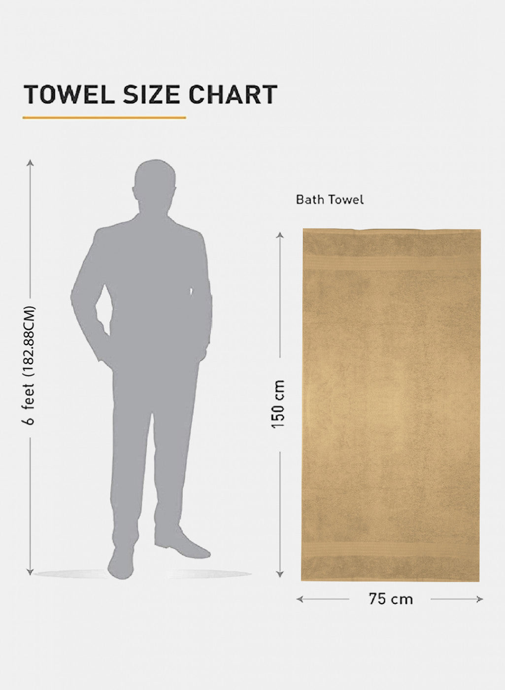 Beige Cotton 525 GSM Bath Towel