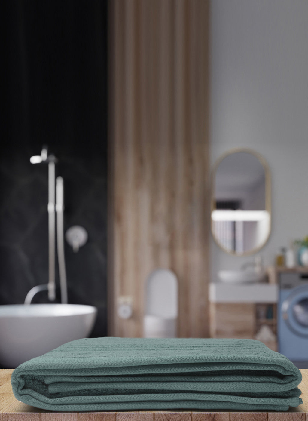 Blue Cotton 525 GSM Bath Towel