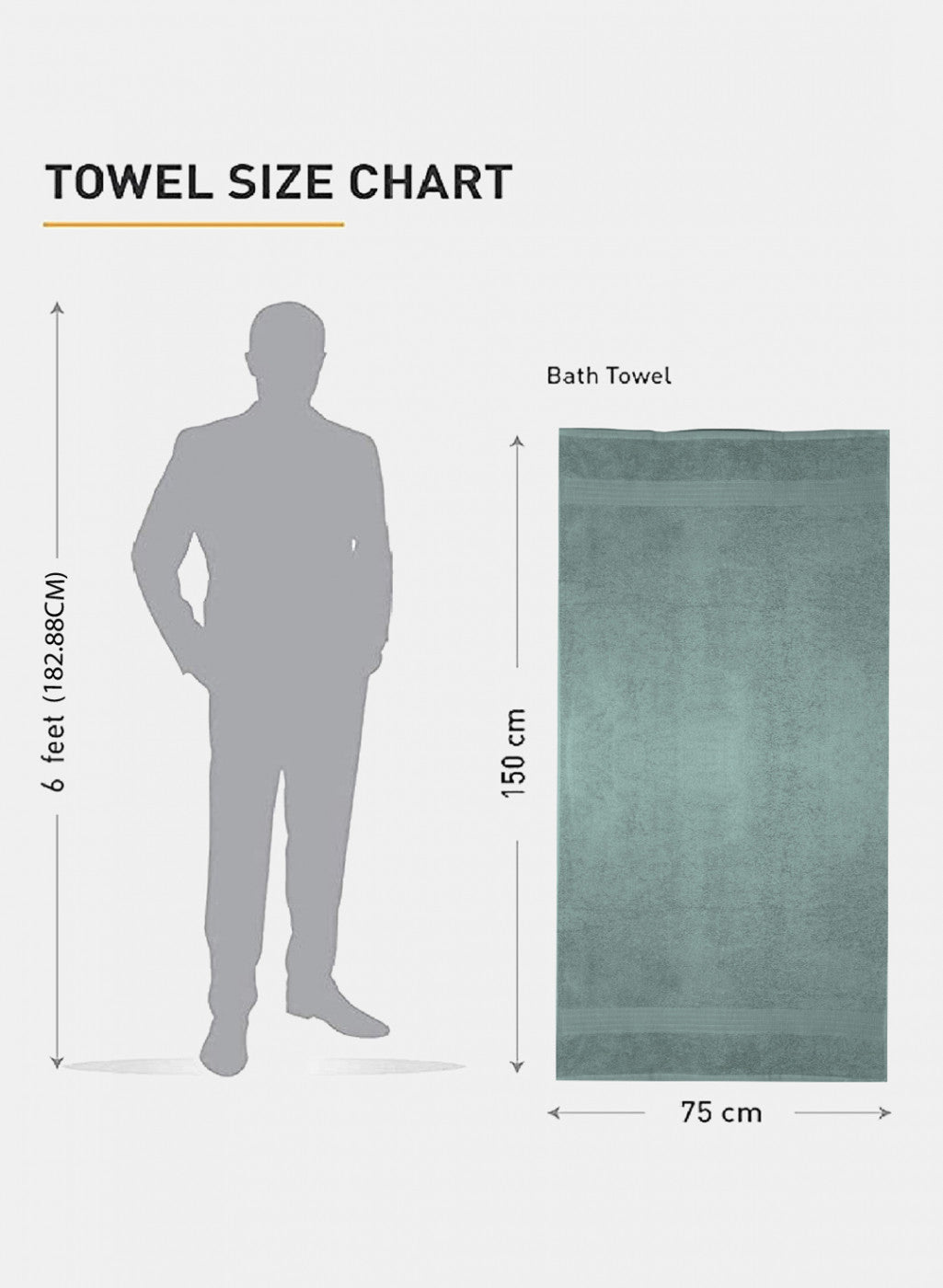 Blue Cotton 525 GSM Bath Towel