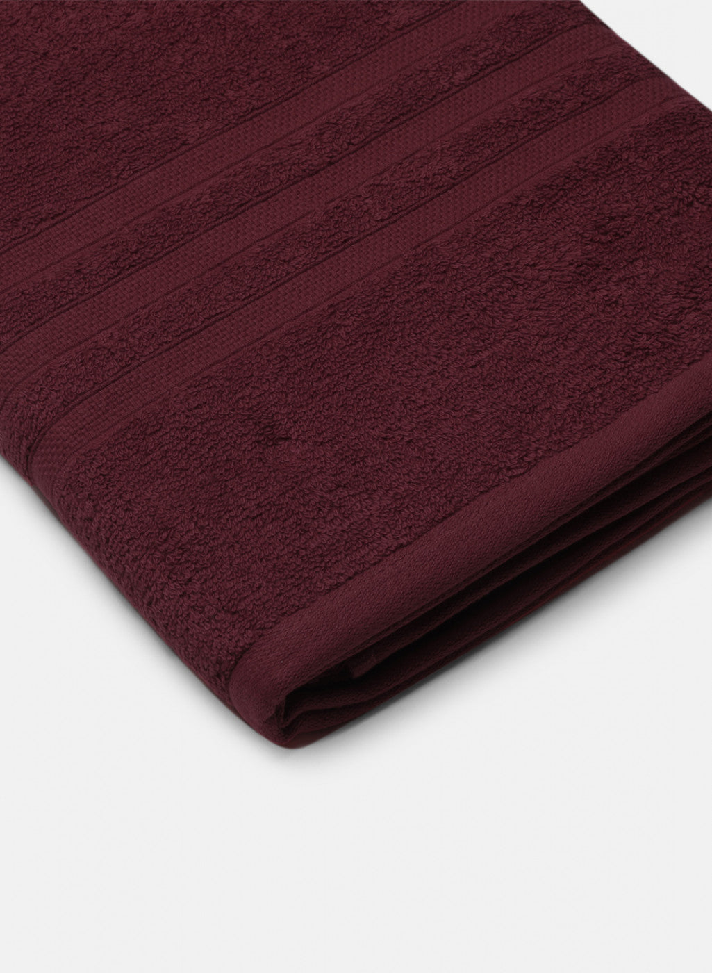 Maroon Cotton 525 GSM Bath Towel