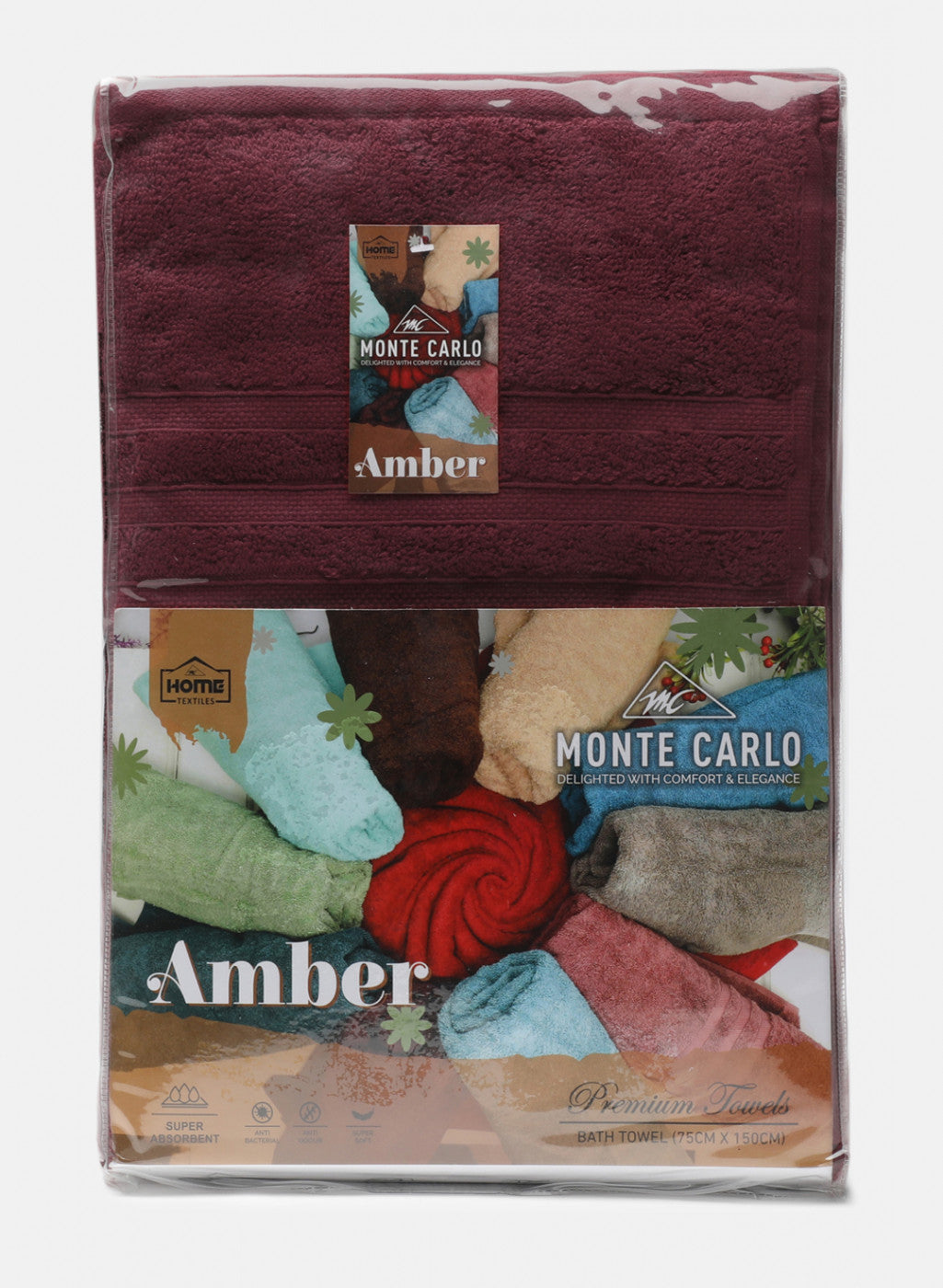 Maroon Cotton 525 GSM Bath Towel