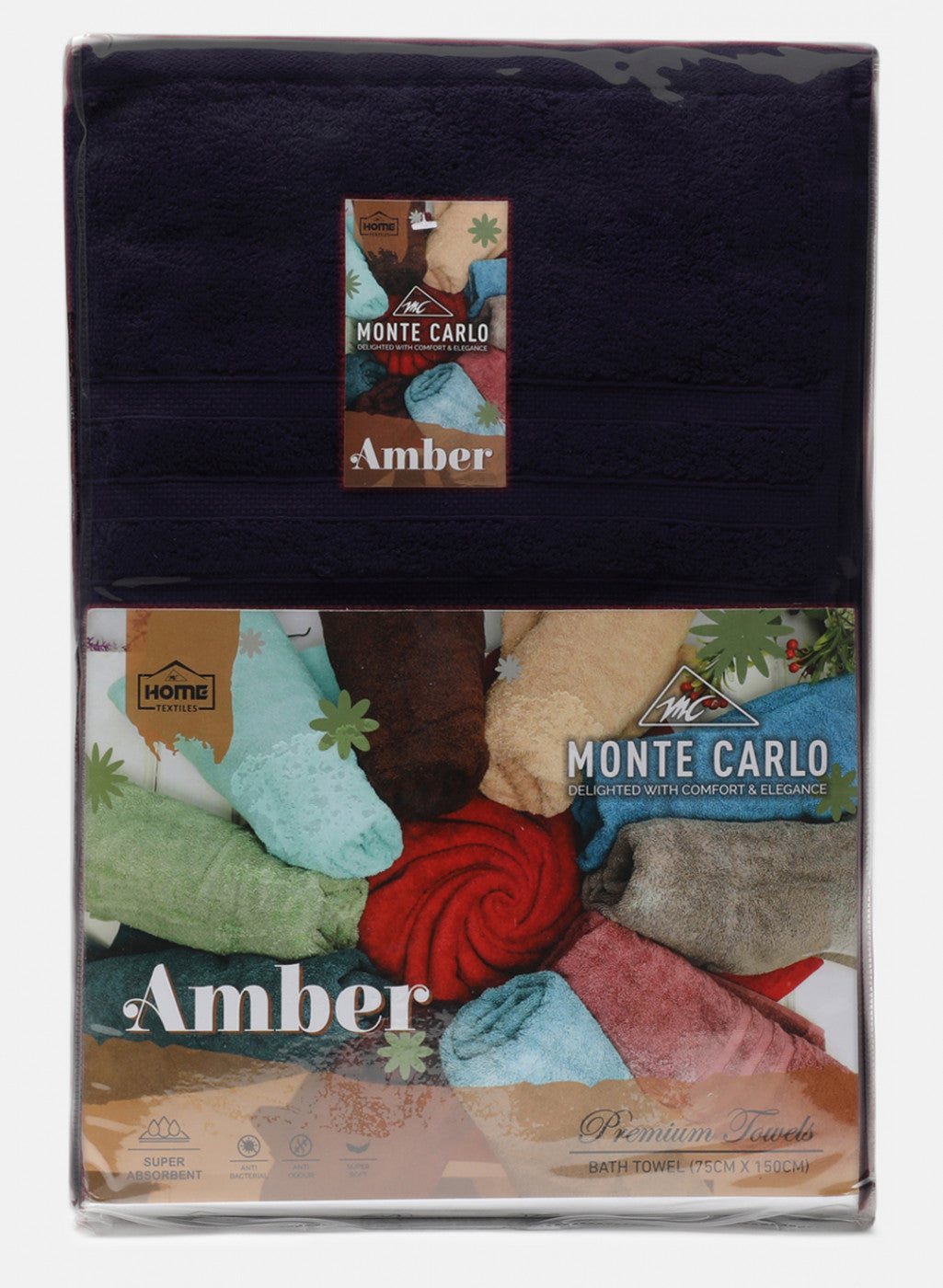 Navy Blue Cotton 525 GSM Bath Towel