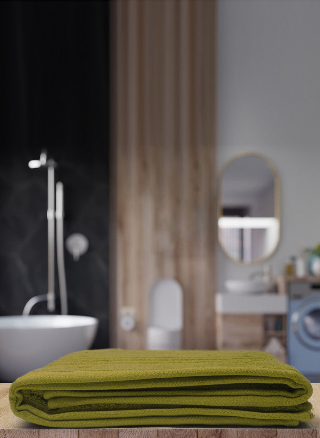 Green Cotton 525 GSM Bath Towel