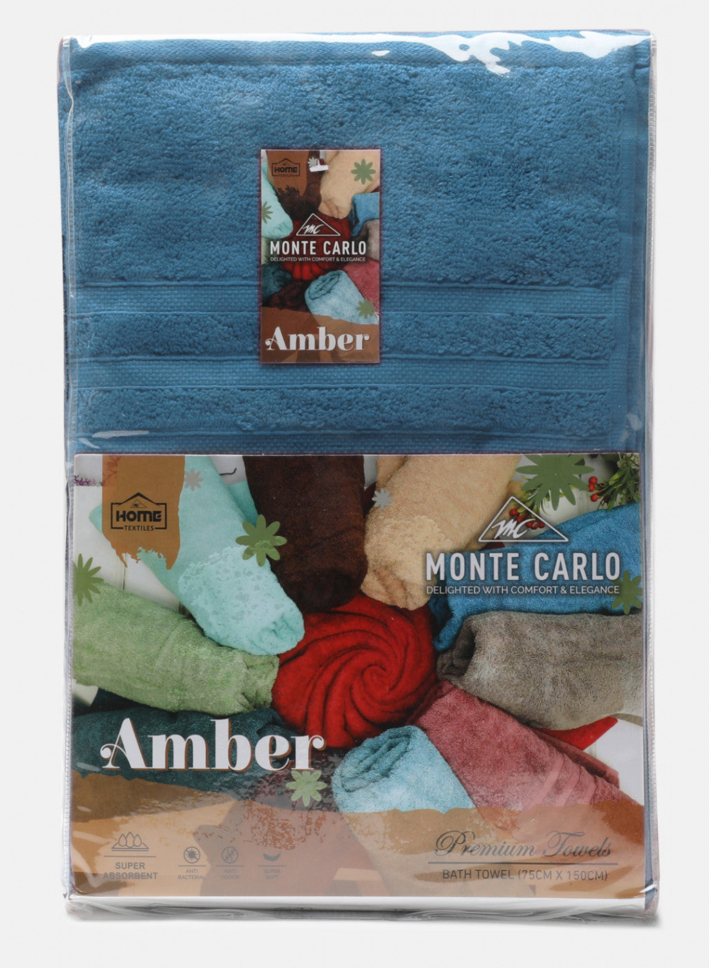 Blue Cotton 525 GSM Bath Towel