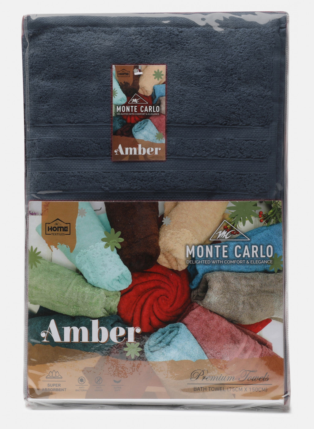 Navy Blue Cotton 525 GSM Bath Towel