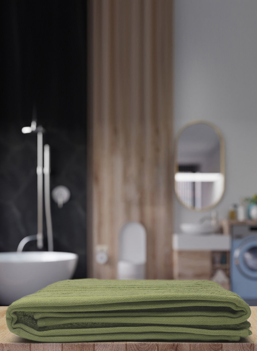 Green Cotton 525 GSM Bath Towel