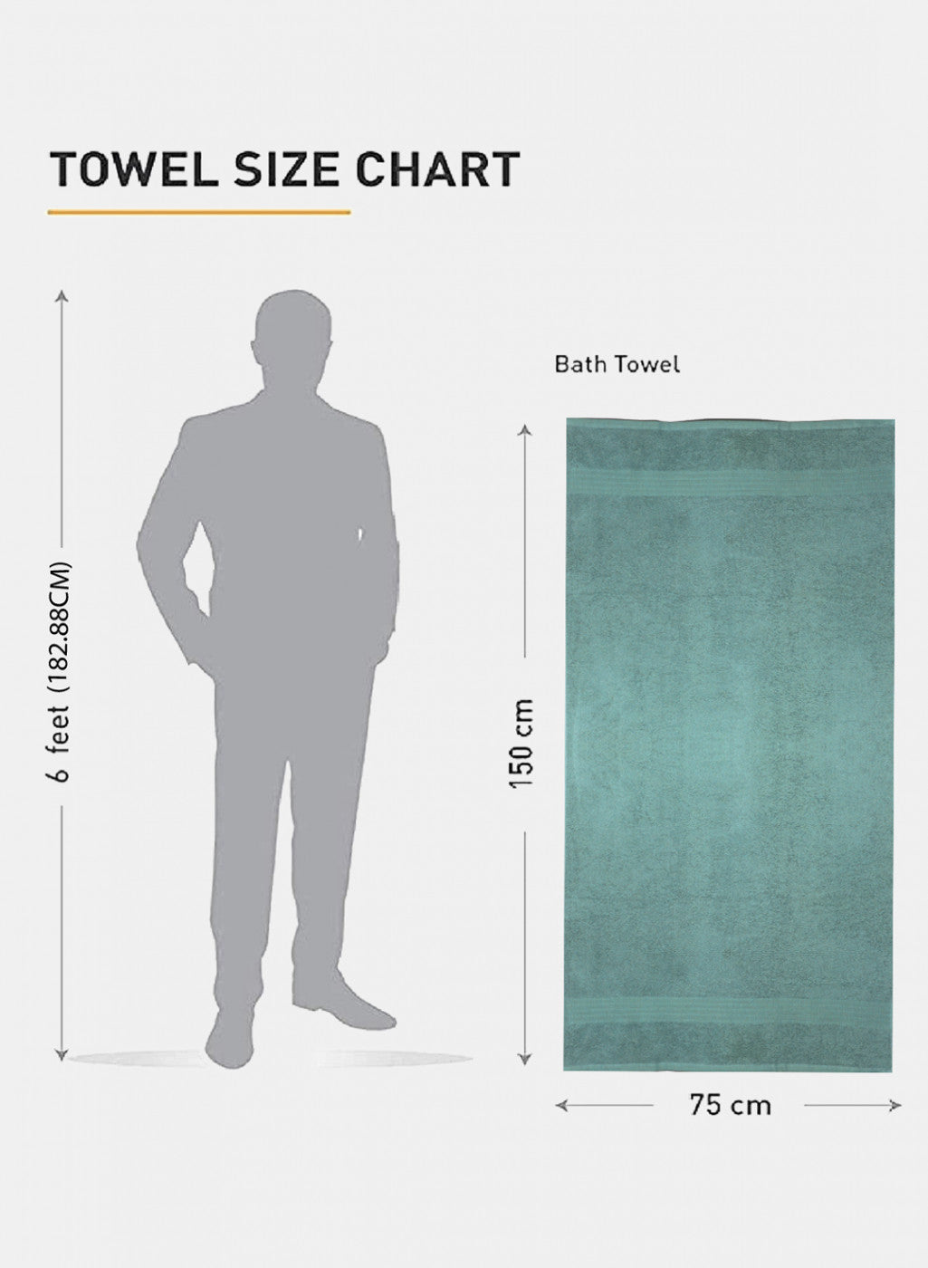 Blue Cotton 525 GSM Bath Towel