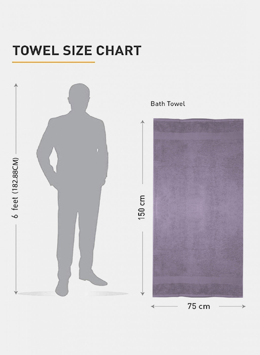Purple Cotton 525 GSM Bath Towel