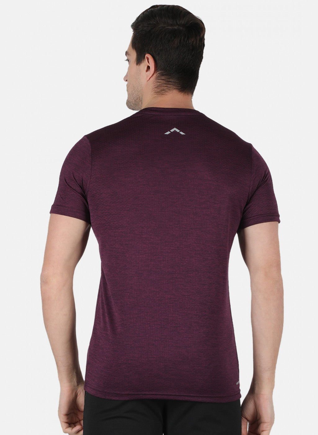 Rock.it Men Purple Self Design Round Neck T-Shirt