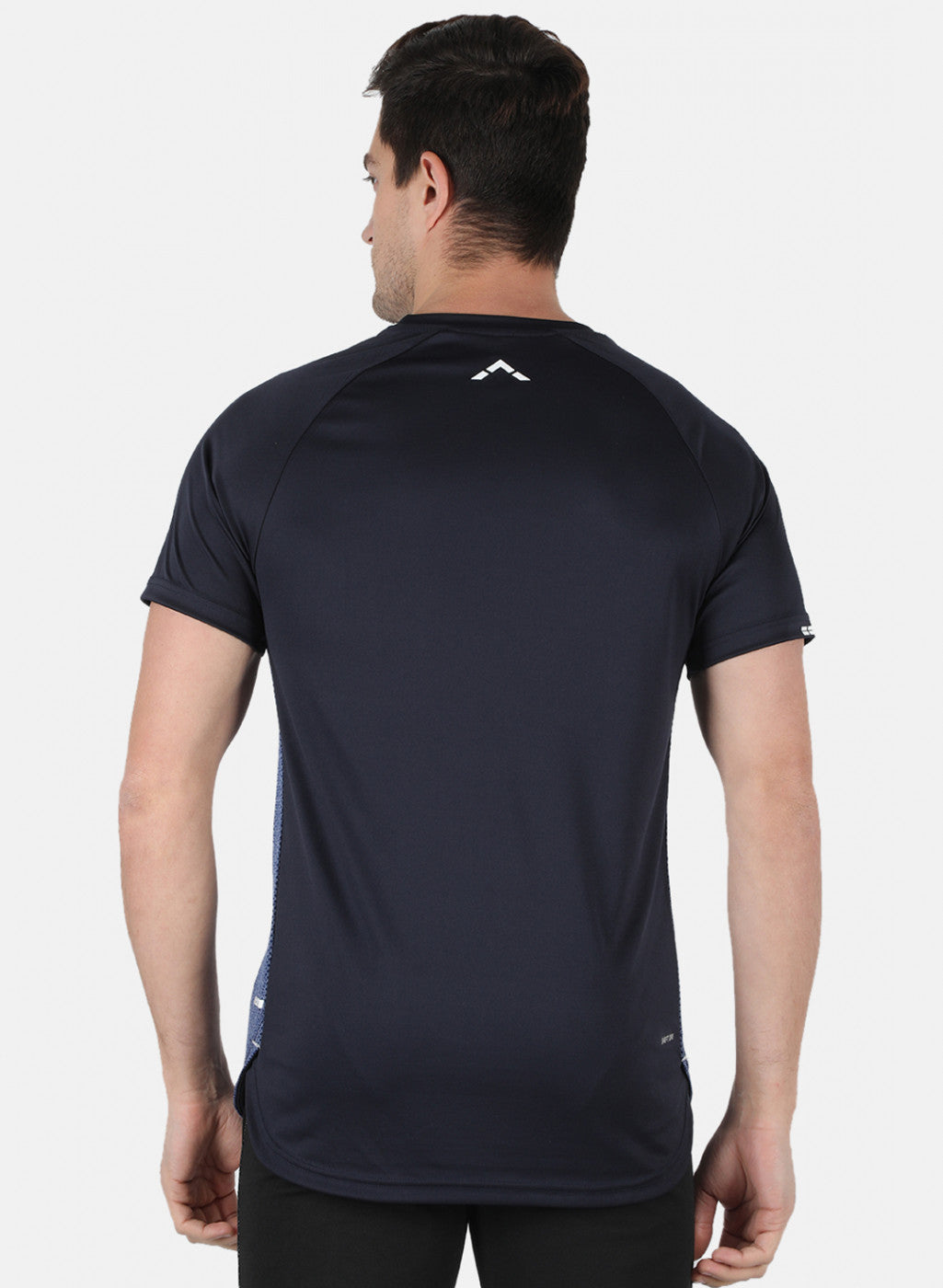 Rock.it Men Blue Self Design Round Neck T-Shirt