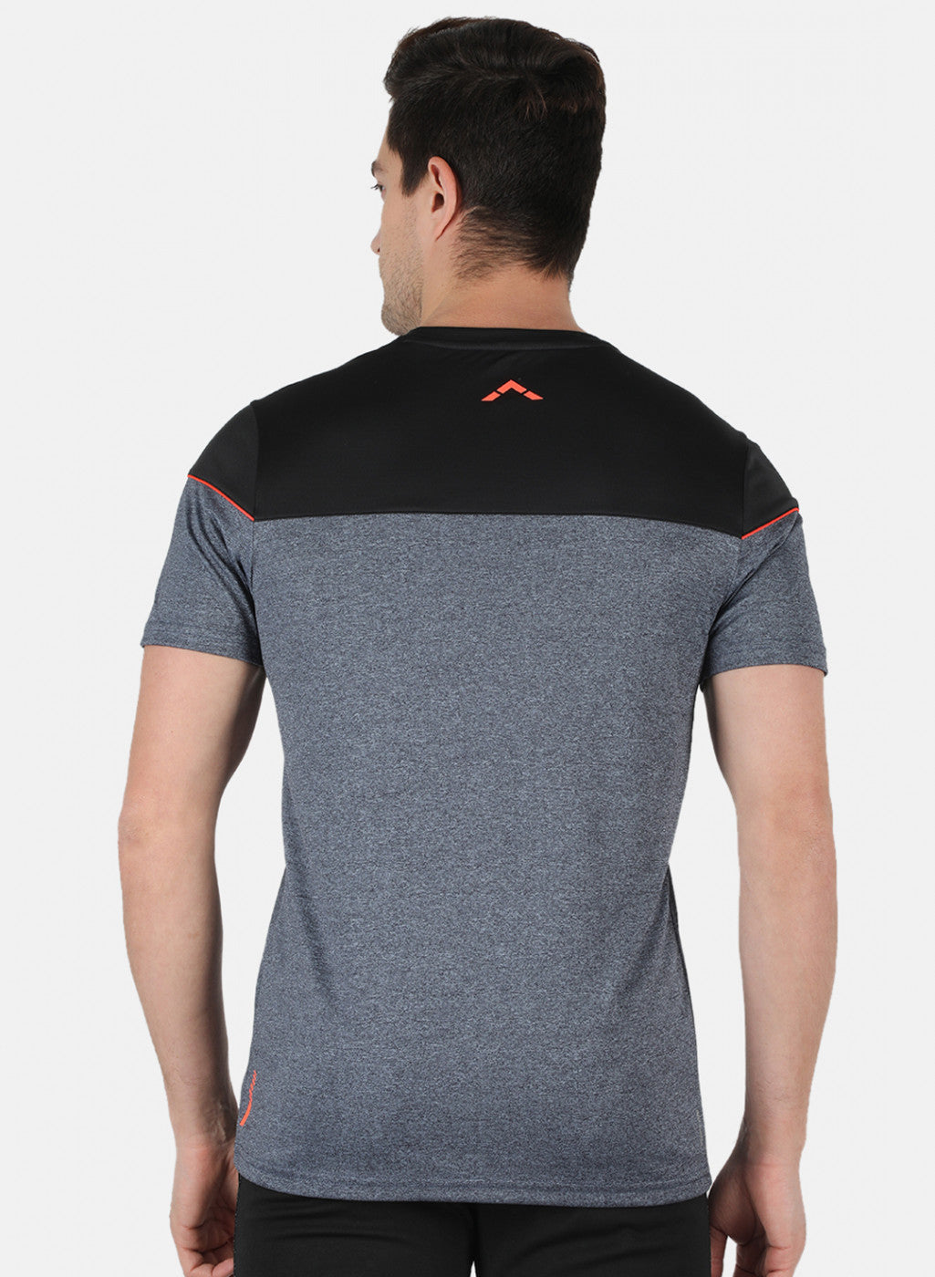 Rock.it Men Grey Self Design Round Neck T-Shirt