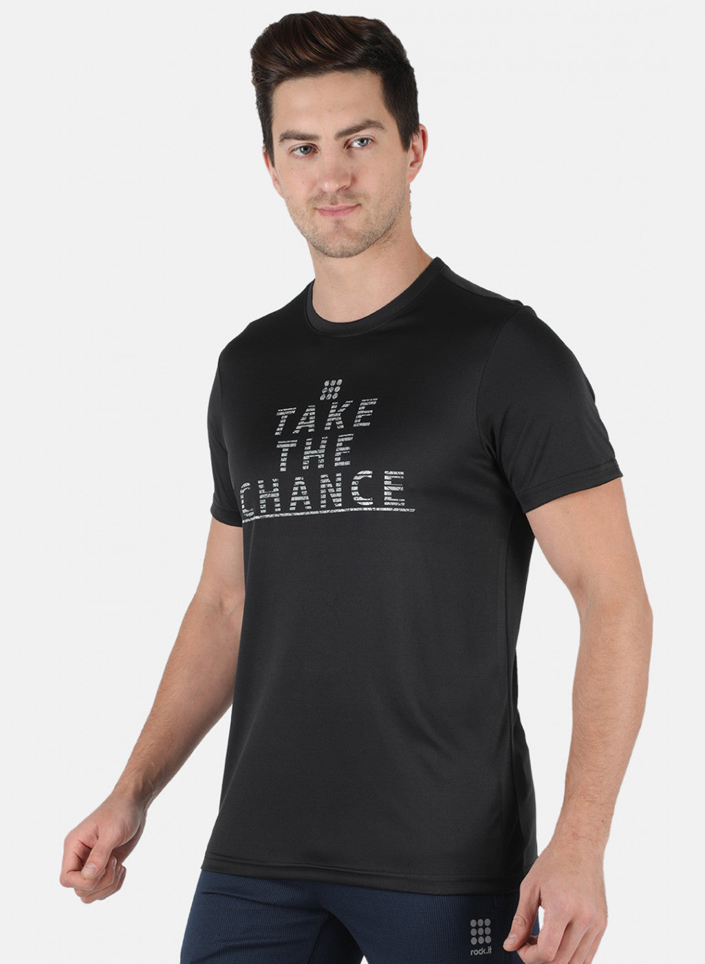 Rock.it Men Black Printed Round Neck T-Shirt